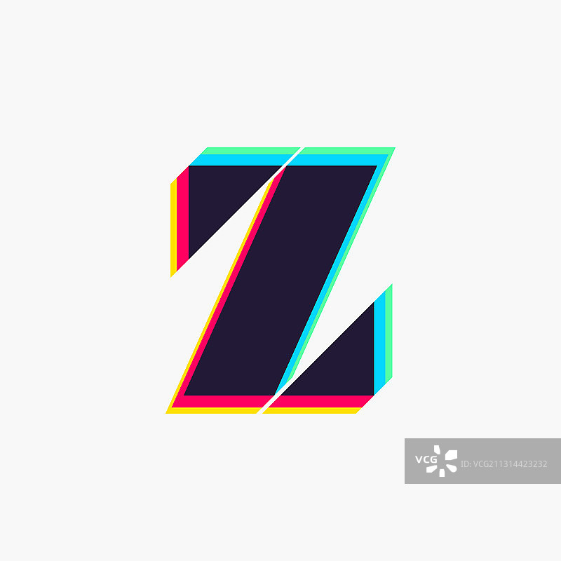 具有立体效果的字母Z logo图片素材