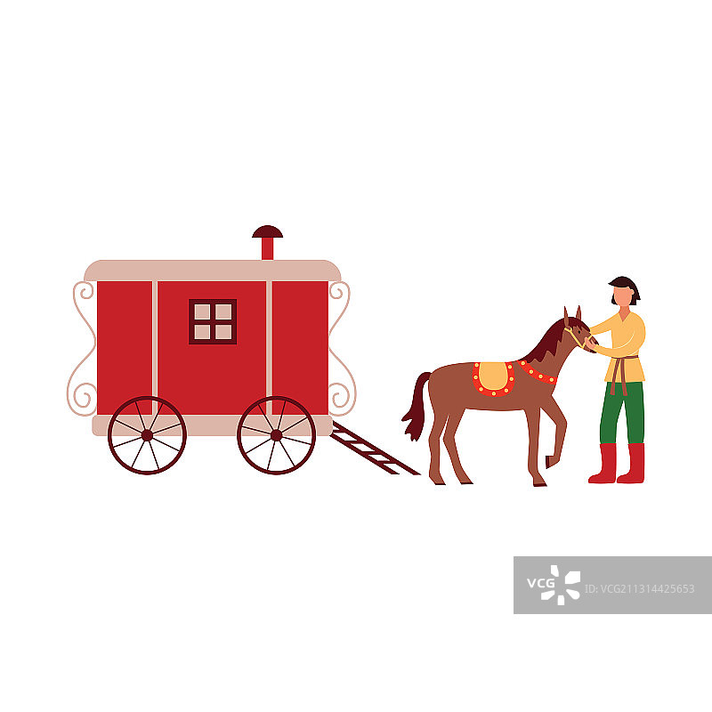 棕色马车图片素材