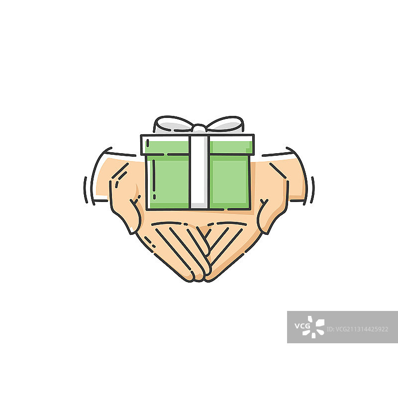 志愿者赠送礼物图片素材