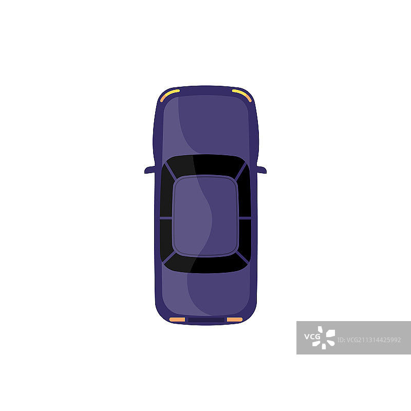 汽车俯视图扁平设计图片素材