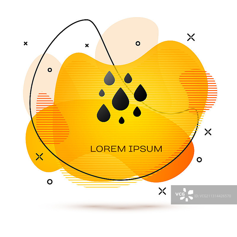 白色背景上孤立的黑色水滴图标图片素材