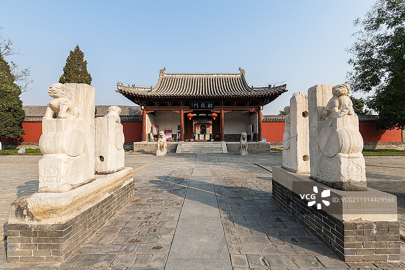 河北定州曲阳县北岳庙古建筑景观图片素材