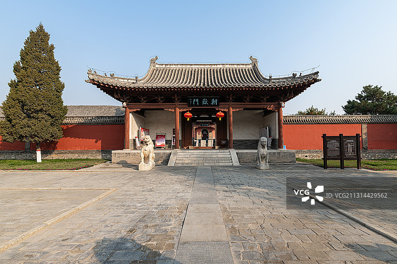 河北定州曲阳县北岳庙古建筑景观图片素材