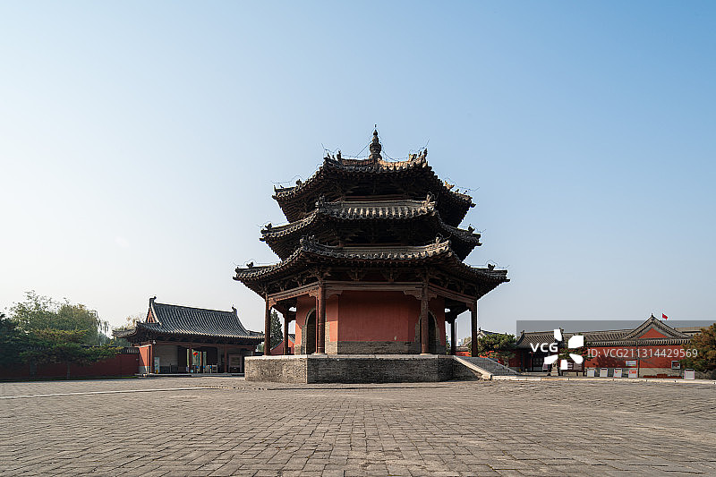 河北定州曲阳县北岳庙古建筑景观图片素材