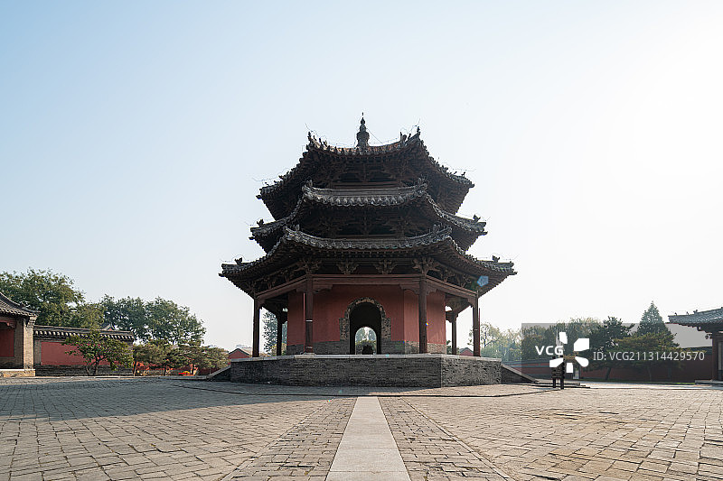 河北定州曲阳县北岳庙古建筑景观图片素材