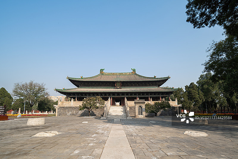 河北定州曲阳县北岳庙古建筑景观图片素材