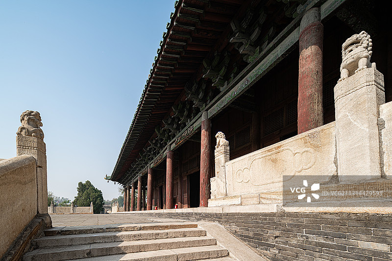河北定州曲阳县北岳庙古建筑景观图片素材