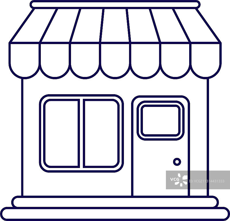 隔离的商店建筑立面图标图片素材