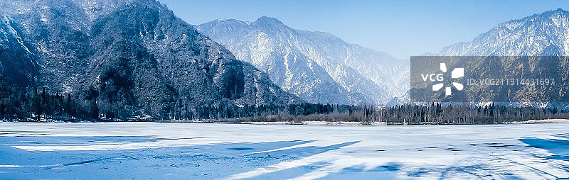 2021.01.14都江堰龙池湖全景图片素材