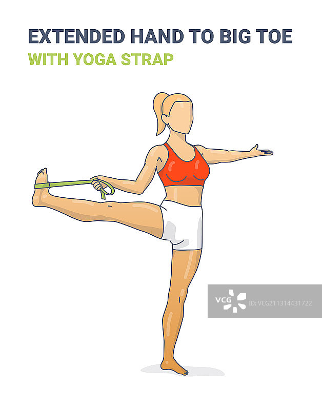 单腿站立手抓脚趾伸展式侧变体图片素材