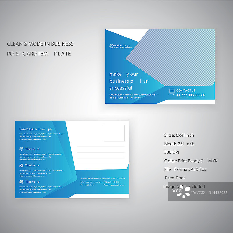 极简工业风明信片模板图片素材