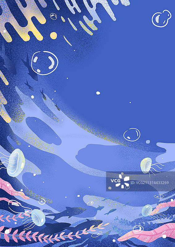 海底生物鱼群背景图片素材