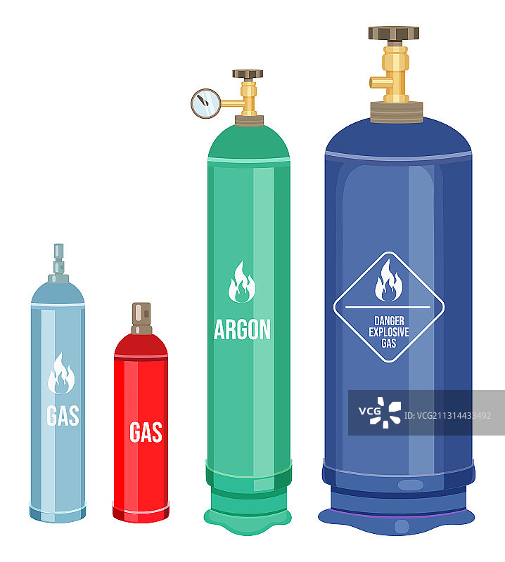 卡通煤气罐气球图标合集图片素材