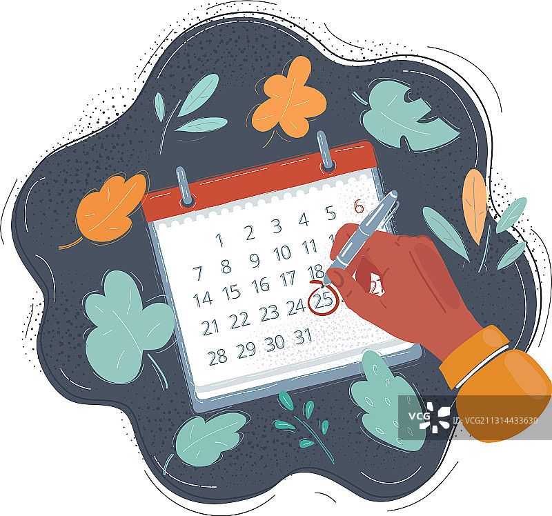 红色圆圈标记的人图片素材