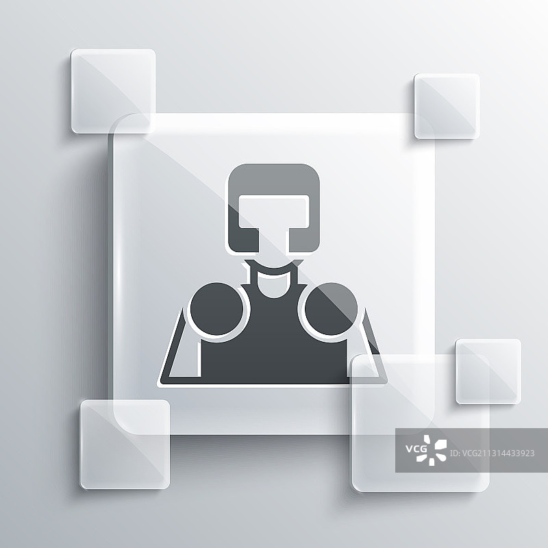 灰色背景上的灰色中世纪骑士图标图片素材