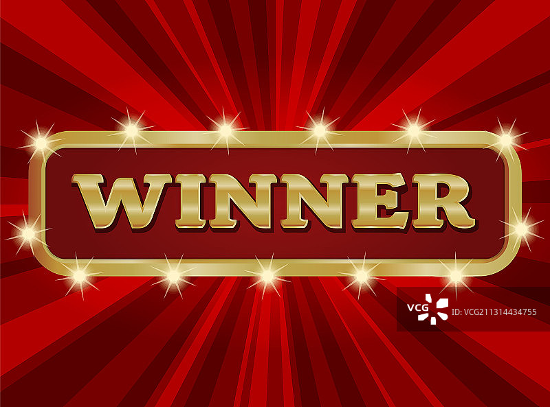 红色背景上的复古灯牌图片素材