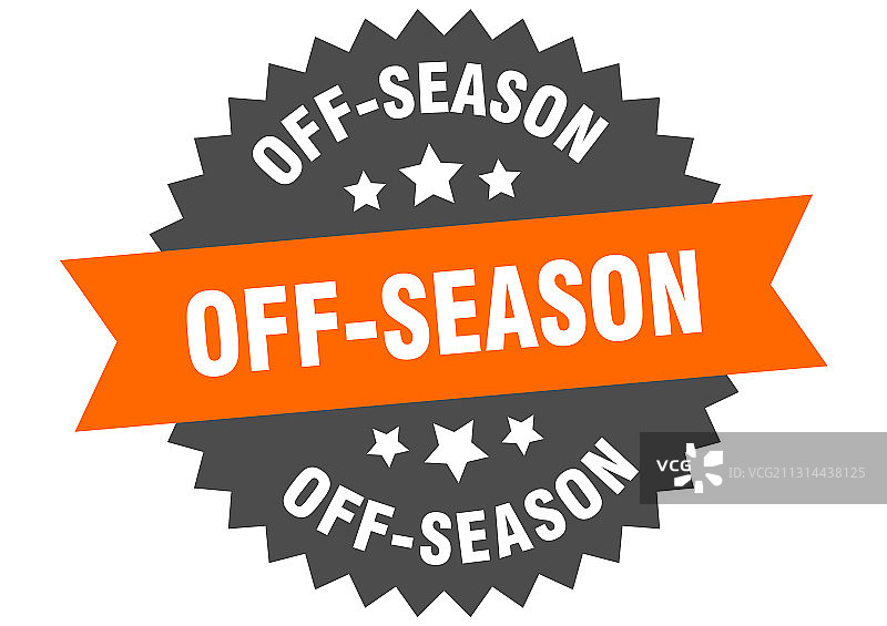 淡季圆形隔离缎带标签图片素材