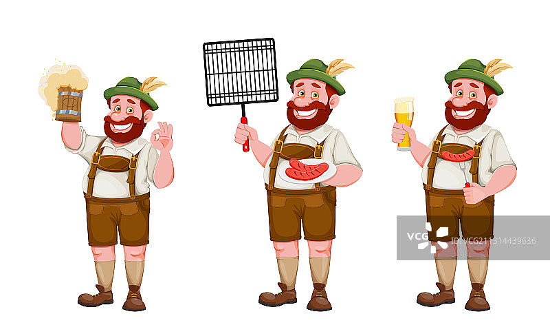 啤酒节上穿巴伐利亚服装的男人图片素材