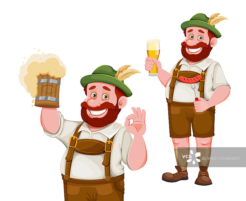 啤酒节上穿巴伐利亚服装的男人图片素材