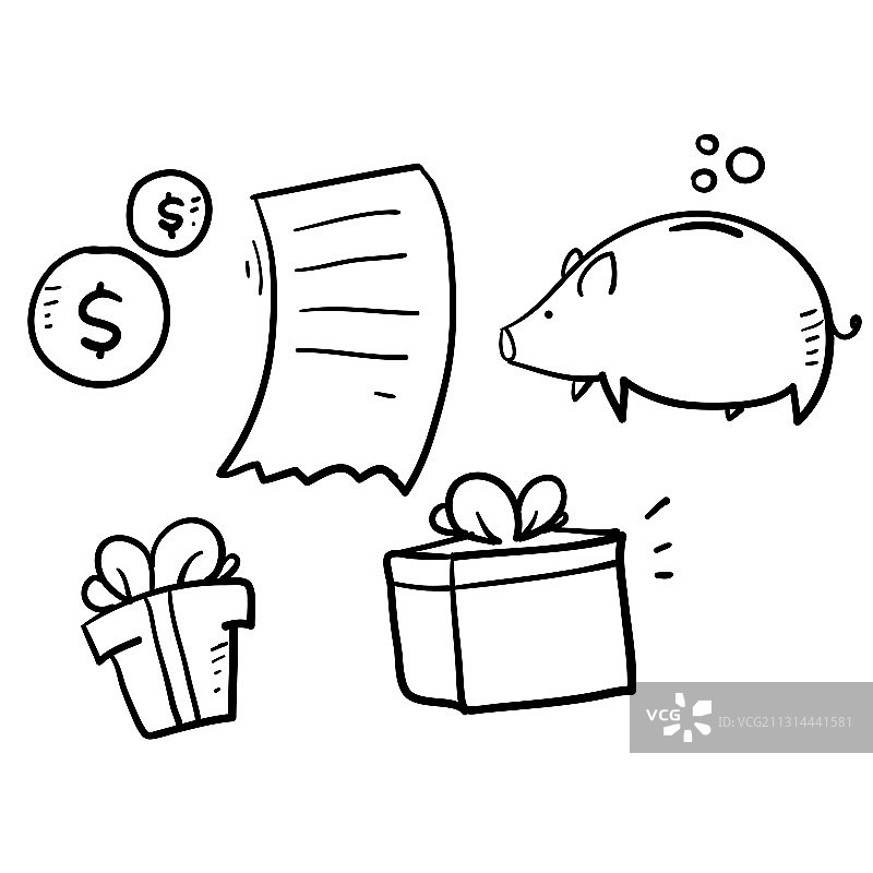 手绘涂鸦元素积分符号图片素材