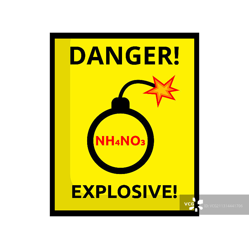 硝酸铵炸弹危险爆炸标志图片素材