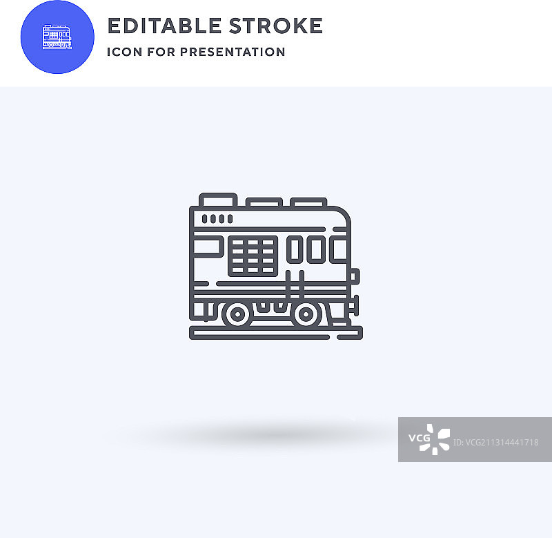 填充扁平风格乘客火车图标图片素材