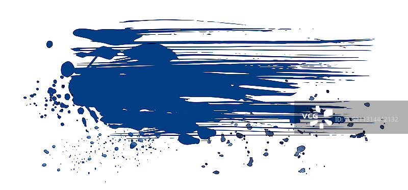 抽象蓝色墨水污迹图片素材