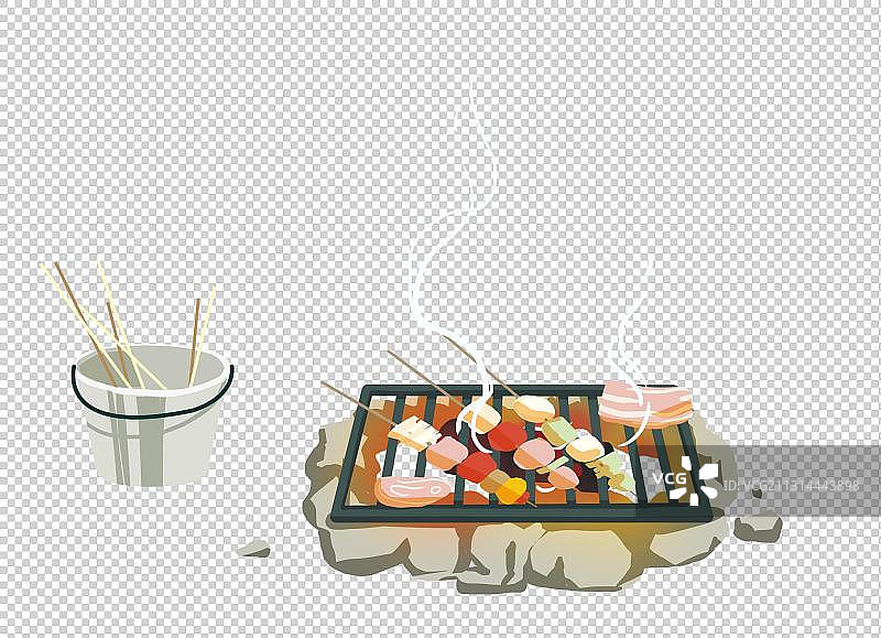 夏日户外烧烤图片素材