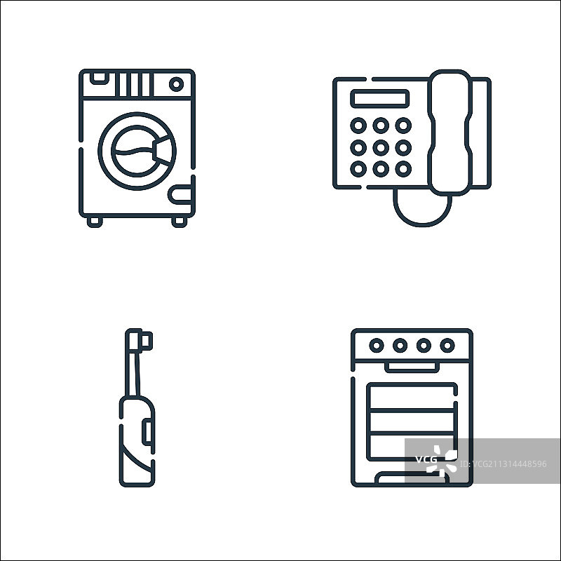 电子线图标线性设置质量线图片素材