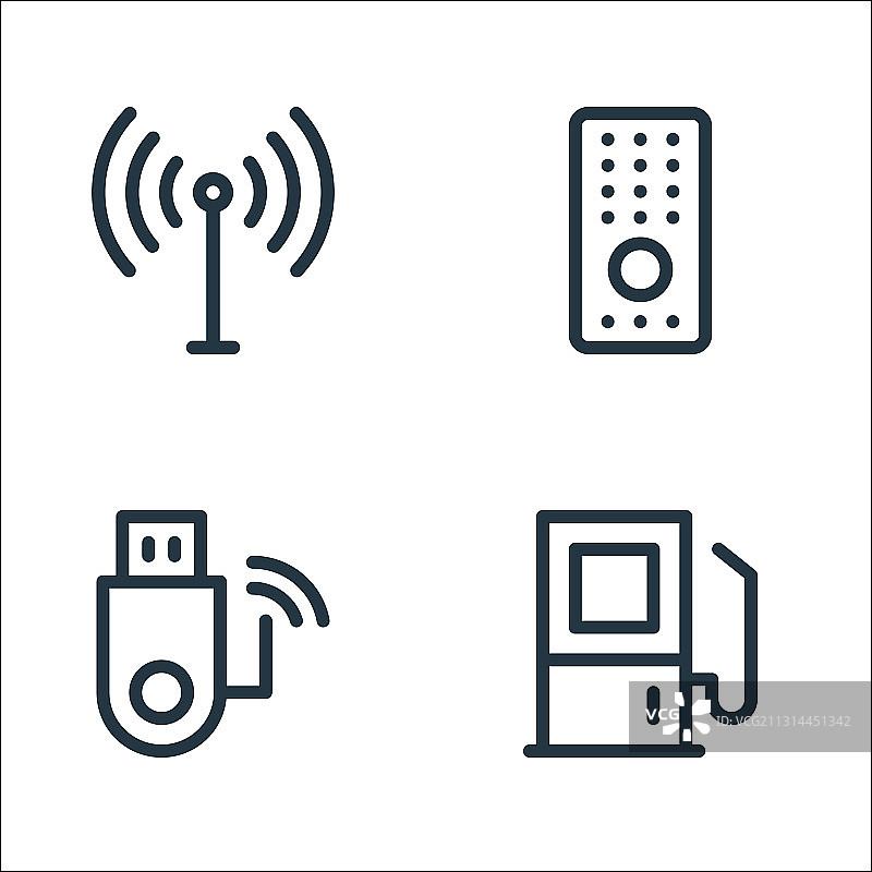 电子线图标线性设置质量线图片素材