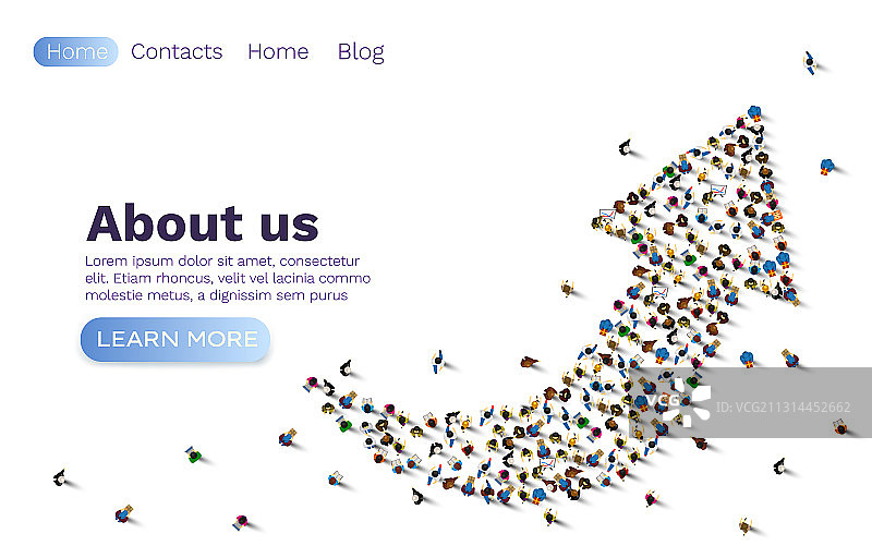 人们向上箭头群组网络网站banner图片素材