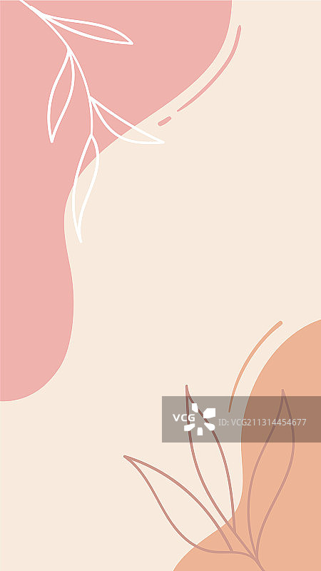 社交媒体故事抽象花卉背景图片素材