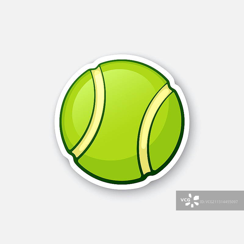绿色网球贴纸图片素材