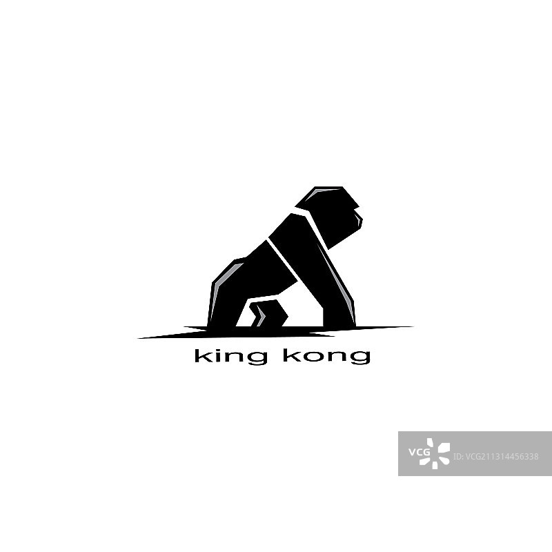 黑色动物金刚logo设计图片素材