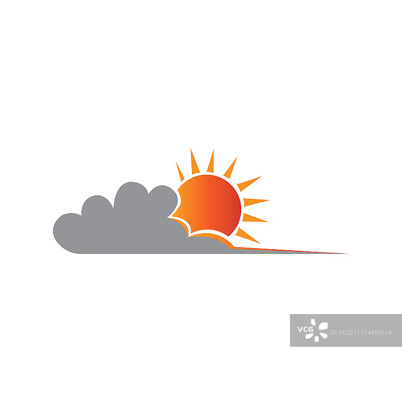 云彩Logo 太阳 自然 彩色设计图片素材