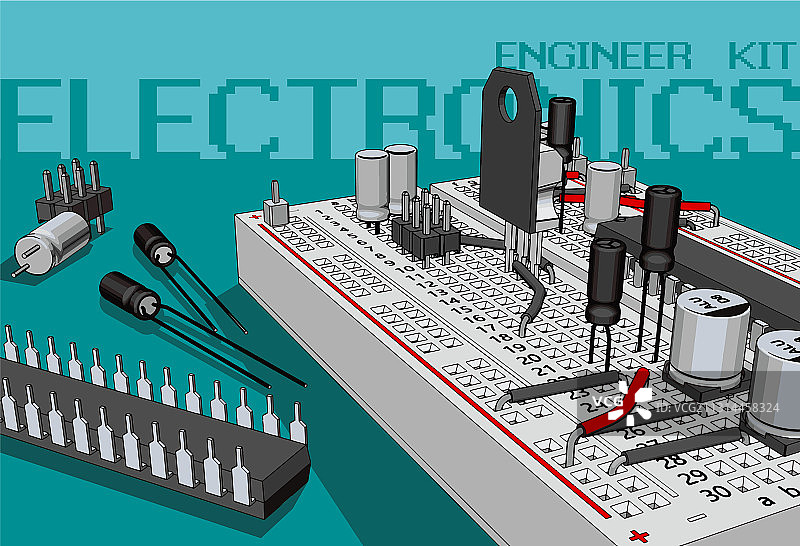 电子元件套件图片素材