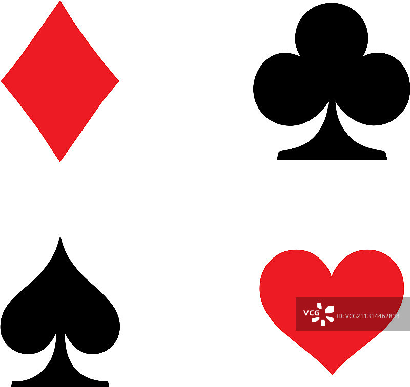 扑克牌符号集图片素材