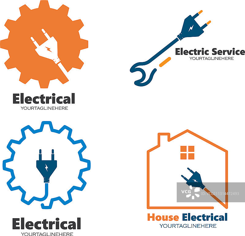电气服务和安装标志图标图片素材