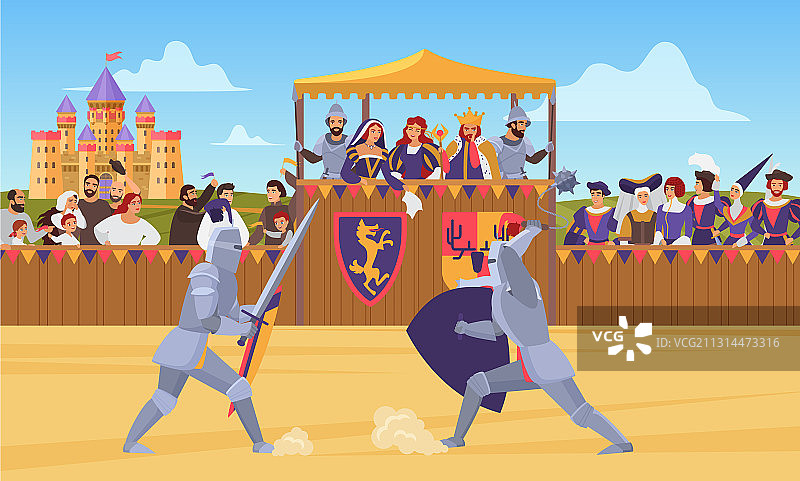 中世纪的骑士锦标赛图片素材