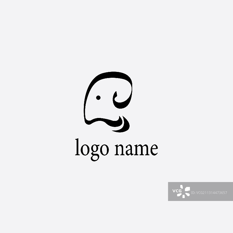 黑色设计的绵羊头图片素材