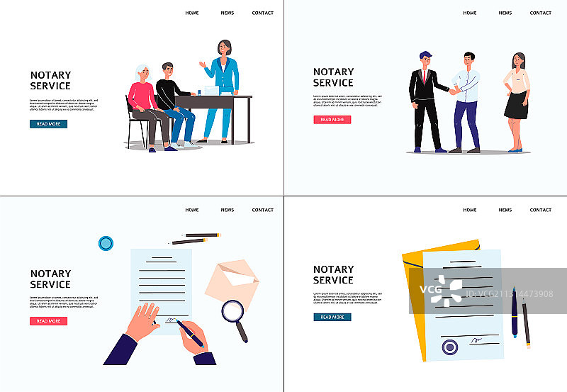 公证服务与法律援助banner扁平风图片素材