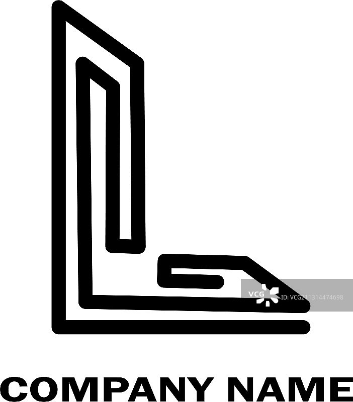 字母L创意线条logo设计图片素材