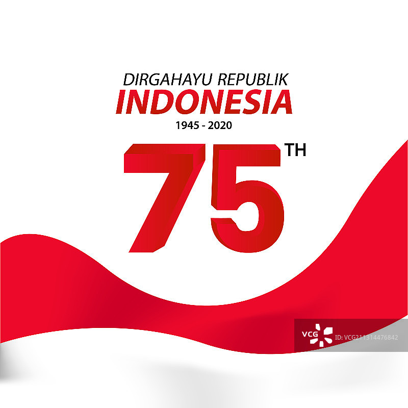 印度尼西亚独立日贺卡设计图片素材