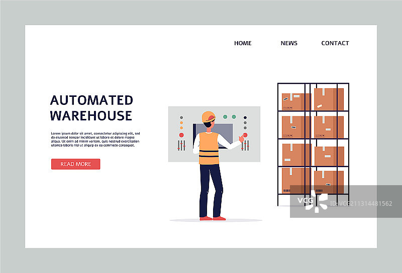 仓库工人使用存储设备图片素材