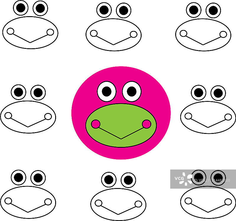 简单的青蛙图案设计图片素材
