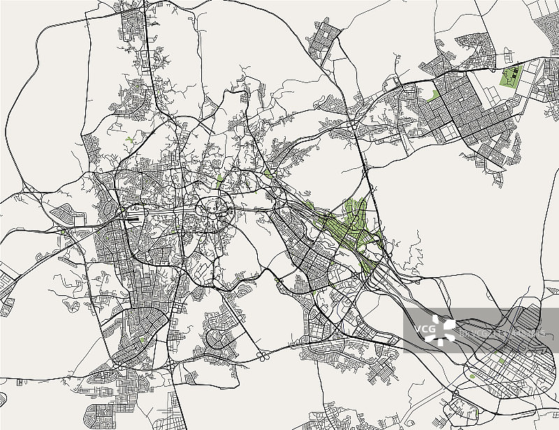 沙特阿拉伯麦加城市地图图片素材