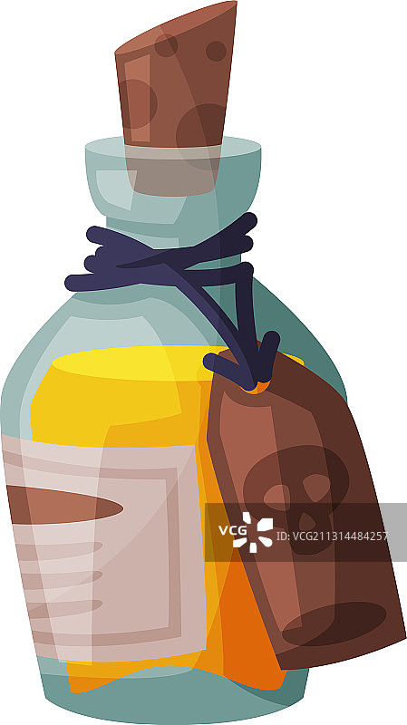 带有巫术液体的药水瓶玻璃烧瓶图片素材