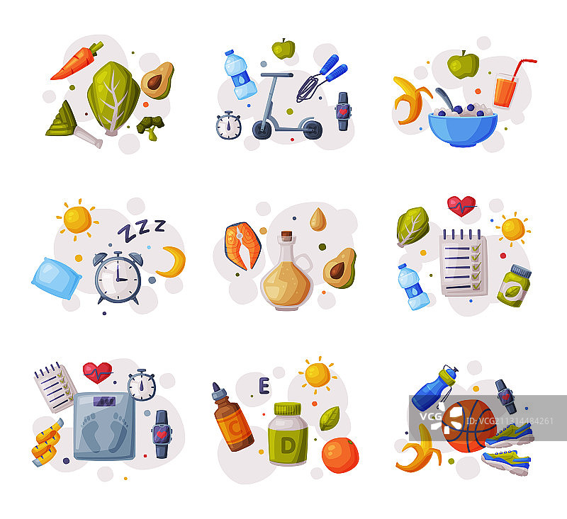 健康饮食户外活动健身图片素材