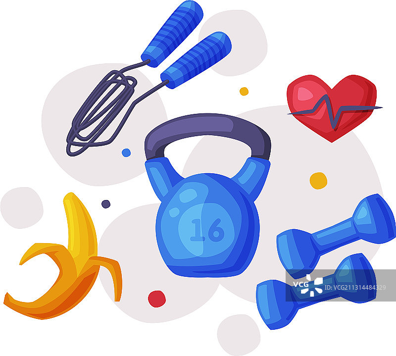 健康生活方式运动器材物品图片素材