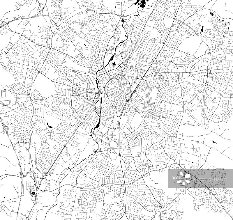 英国莱斯特城市地图图片素材